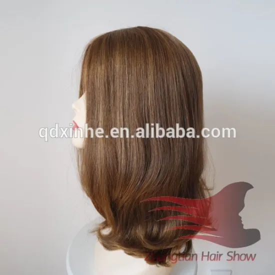 22inch silk top kosher jewish wigs europen human hair in stock