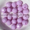 Lampada di cristallo Lavoro e vetro Perline rotonde sciolte Materiale Decorazione Regali in vetro Perlina Viola chiaro 4 mm