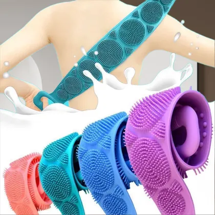 Silicone Body Scrubber Bath Brush: Exfoliating Shower & Back Massage