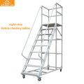 Mobile Platform Ladder Warehouse escada escalada de oito etapas