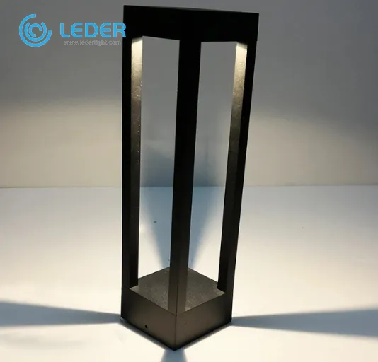 LEDER 7W Exterior Black LED Bollard Light