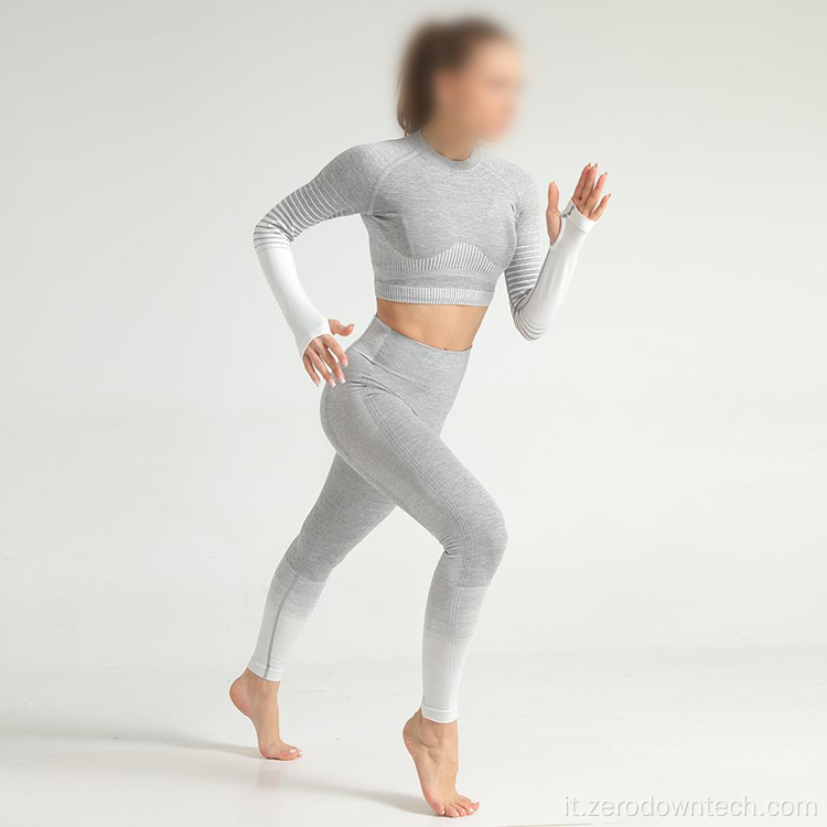 Abbigliamento da yoga per abbigliamento sportivo attivo personalizzato sexy da donna