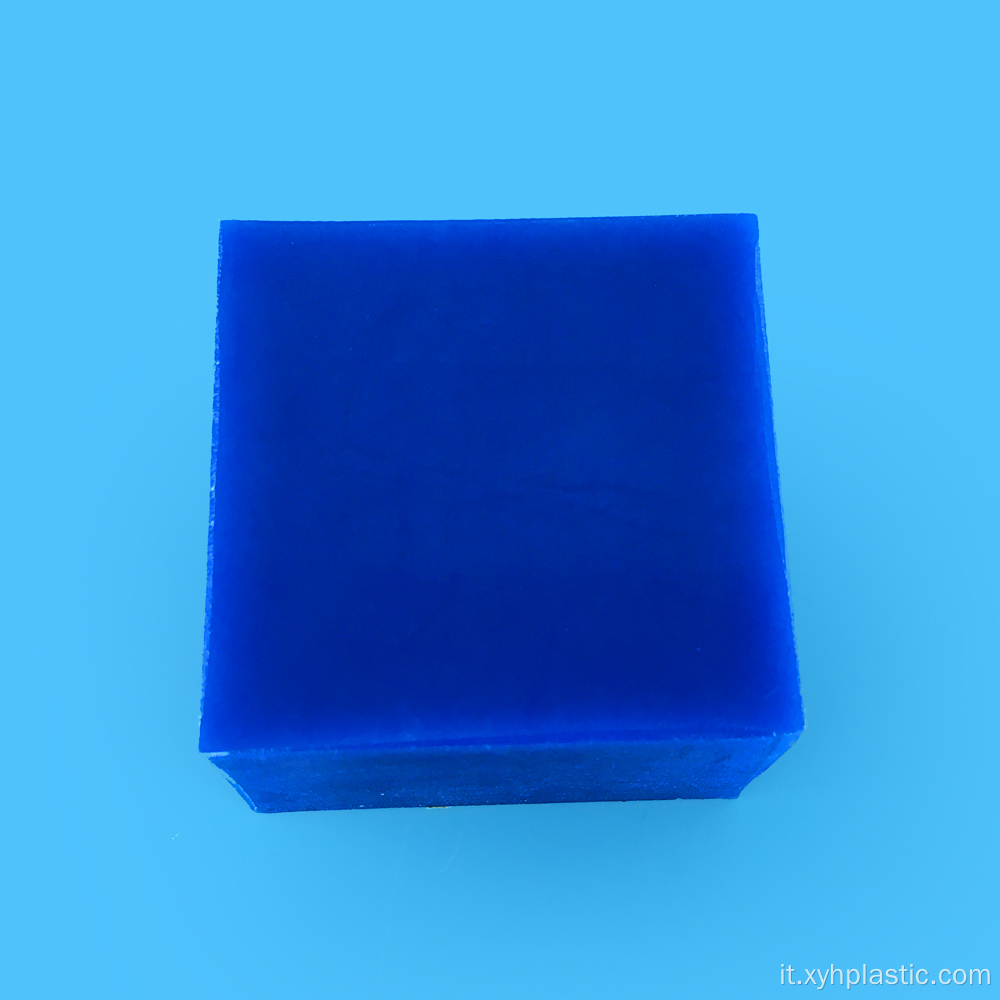 Foglio estruso in nylon PA6 blu da 10 mm