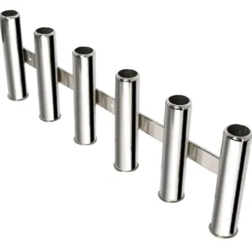 Stainless Steel Wall Mounted Rod Rack - 6 Link Tube Boat Fishing Rod Holder