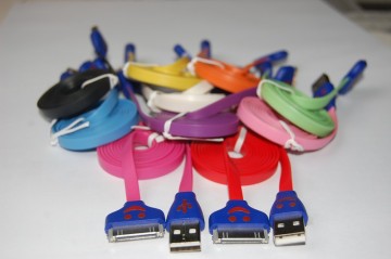 Flashing Smile Face Bulk USB Cable for iPhone 5