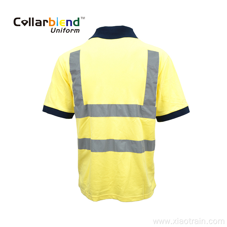 Quick Dry Yellow Reflective Security Uniform Polo