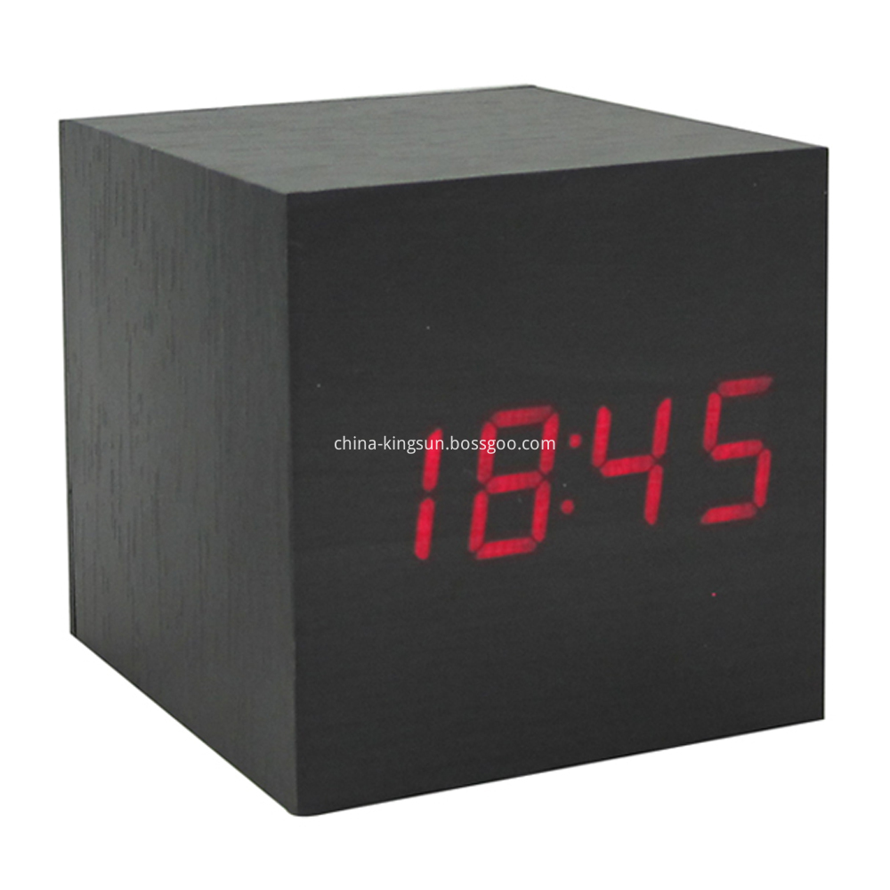 Ksw101 Red Led Clock Black Color