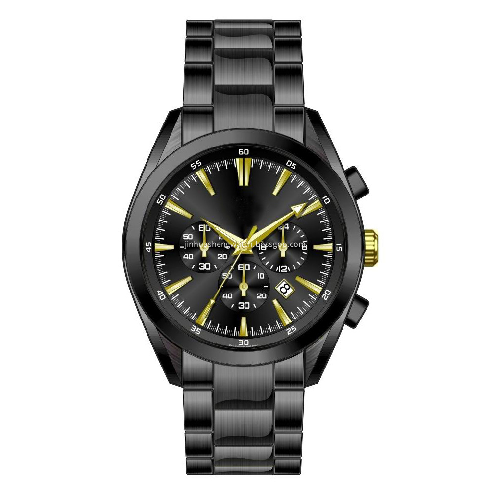 All Black Stainless Steel Watch