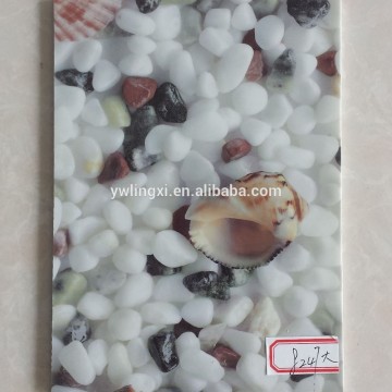 Yiwu Lingxi 1220x2400 PVC Marble Sheet Interior Wall Decoration Tile