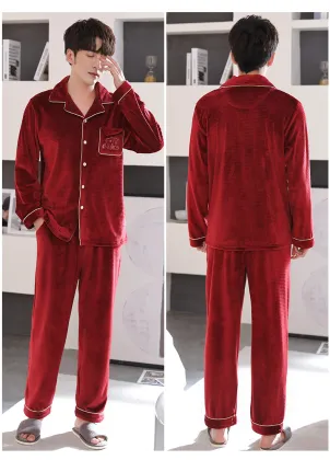 Couples pajamas winter island velvet