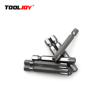 TOOLJOY Titanium Plated 50mm Anti-Slip 1/4" Hex Shank PH2 Cross Magnetic Screwdriver Bit Set