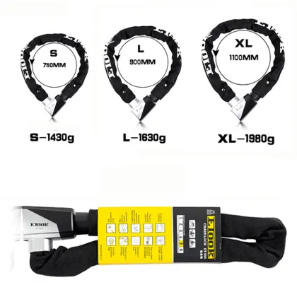 ETOOK Outdoor Bicycle Anti-Theft Chain Lock