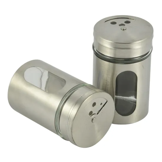 Stainless Steel Seasoning Shaker Bottle - 120ml Kitchen Salt and Pepper Jar
