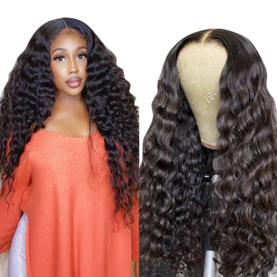 Water Wave 13*4 Lace Front Wig Curly Virgin Chinese Human Hair Wigs