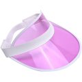 Clear Colored Plastic Sun Visor Tennis Beach Hat