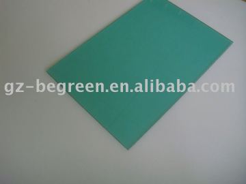 Polycarbonate green solid fiberglass sheet, plastic flat sheet for public project