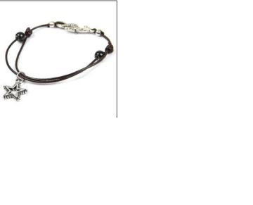 Cheap New Hand-woven Star And Ball Shape Alloy Rope Resin Bracelet with Adjustable Inner Diameter