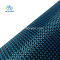 Lake blue colored hybrid carbon fiber fabric cloth