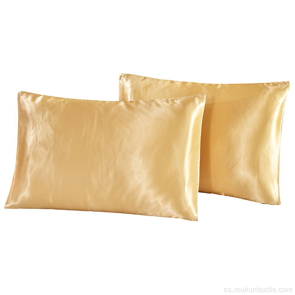 Fundas de almohada estándar de seda satinada con cierre de sobre