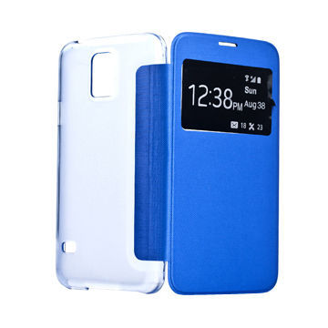 Window case for Samsung S5, with transparent shell