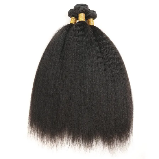 HTHAIR 100% Raw Unprocessed Brazilian Kinky Straight Human Hair for Bulk Braiding