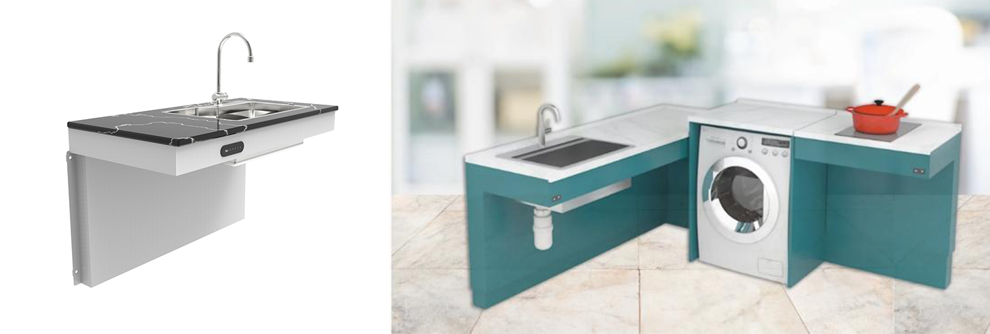 Height Adjustable Kitchen Sink