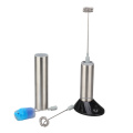 Automatic Silver Electric Milk Frother-Plastic Base