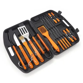 19 PCS Heavy Duty Stainless Steel BBQ Grill Accessories for Camping and Backyard Barbecues