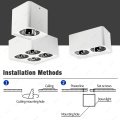 Quadratische Doppelköpfe Downlight LED Decke Down Lampen