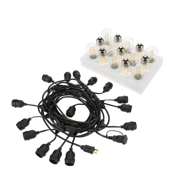 Fast delivery time bar patio hanging string lights with 240v warm white led filament bulb