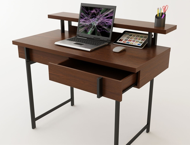 Table de bois de bureau avec tiroir