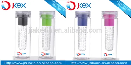 OEM any color plastic fruit infusion water bottle