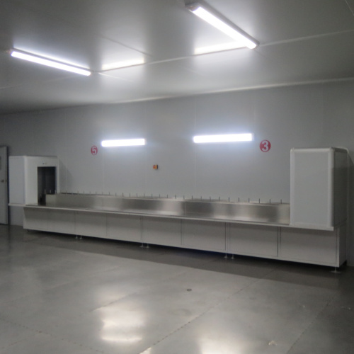 Glass bottle color coating line