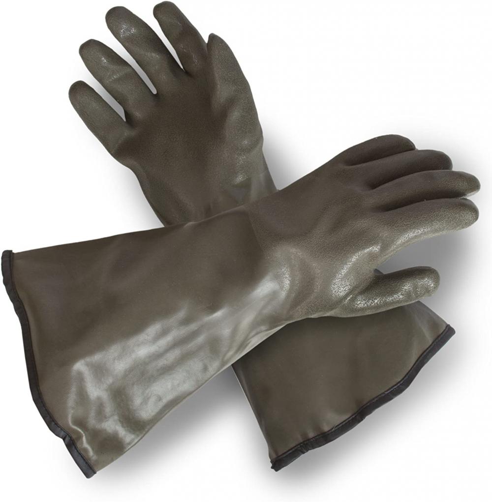 PVC Coated Gloves with Grey Colour