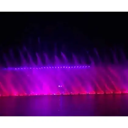 Sparkling water musical fountain