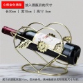 Iron art heart-shaped wine display rack