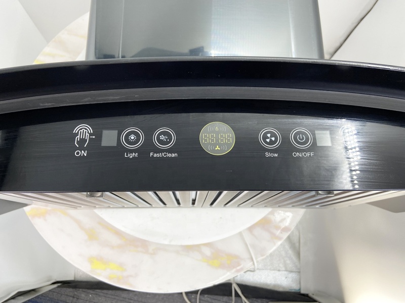 Customize Logo 180w/220V Certified Cone Shape  Exported Communal Wall Mounted Kitchens Cooker Hood
