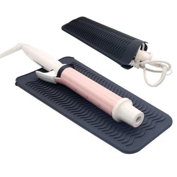 Portable Heat Resistant Silicone Insulation Pad Mat Travel Hair Straightener Bag