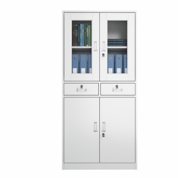 White Stainless Steel Space-Saving Furniture Cabinet
