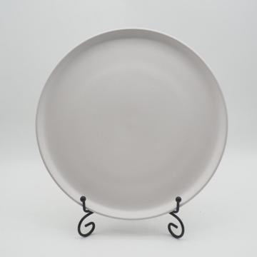 Handgemaakte keramische diner set, witte steengoed servies sets, uniek steenwerkvleesset