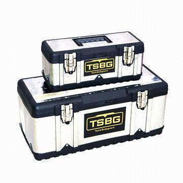 Plastic and steel tool box