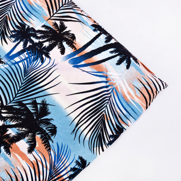 Digital Printing Hawaii Design Jungle Fabric Stock: Rayon Viscose/Polyester Woven for Shirts and Dresses