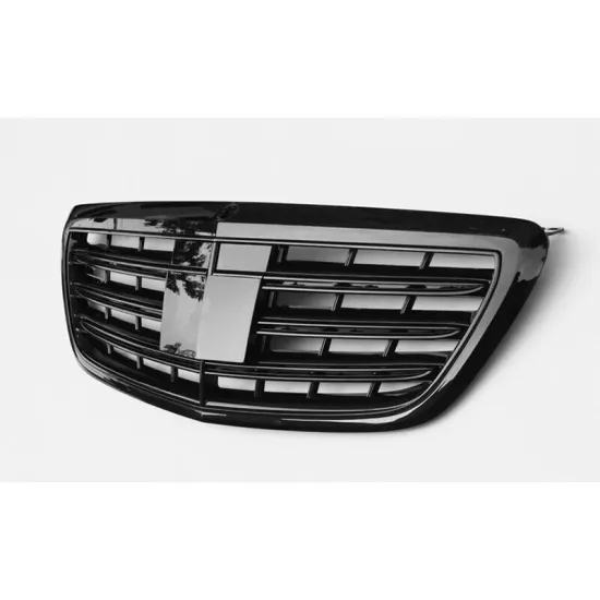 Gloss Black & Matte Black Chrome AMG Style Front Bumper Grille for Mercedes-Benz S-Class W222 (2014-2018)