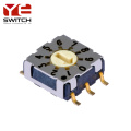 4+1Pins Thru-hole Octal 8 Position Rotary DIP Switch