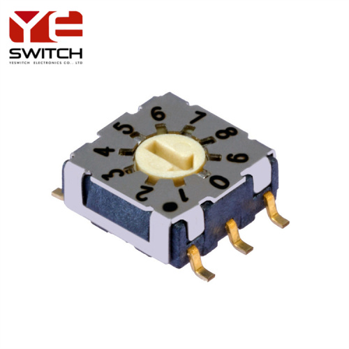 4+1Pins Thru-hole Octal 8 Position Rotary DIP Switch