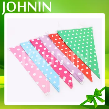 Manufactory Waterpoof Wedding Birthday Party Dot Paper Bunting