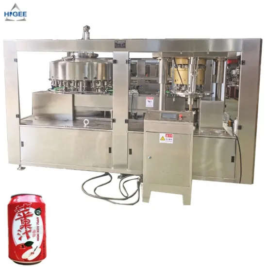 Automatic Tin Tea Cans Filling and Seaming Machine for Soft Drink Bottles