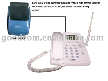 SMS GSM Fixed Wireless Printer Billing Phone