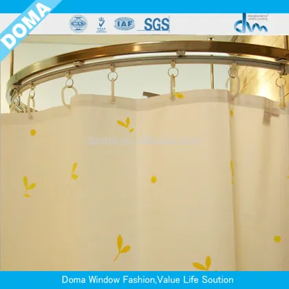 Polyester Material Clear Design Shower Curtains for bathroom
