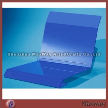 Carved desktop retail acrylic blue laptop display holder